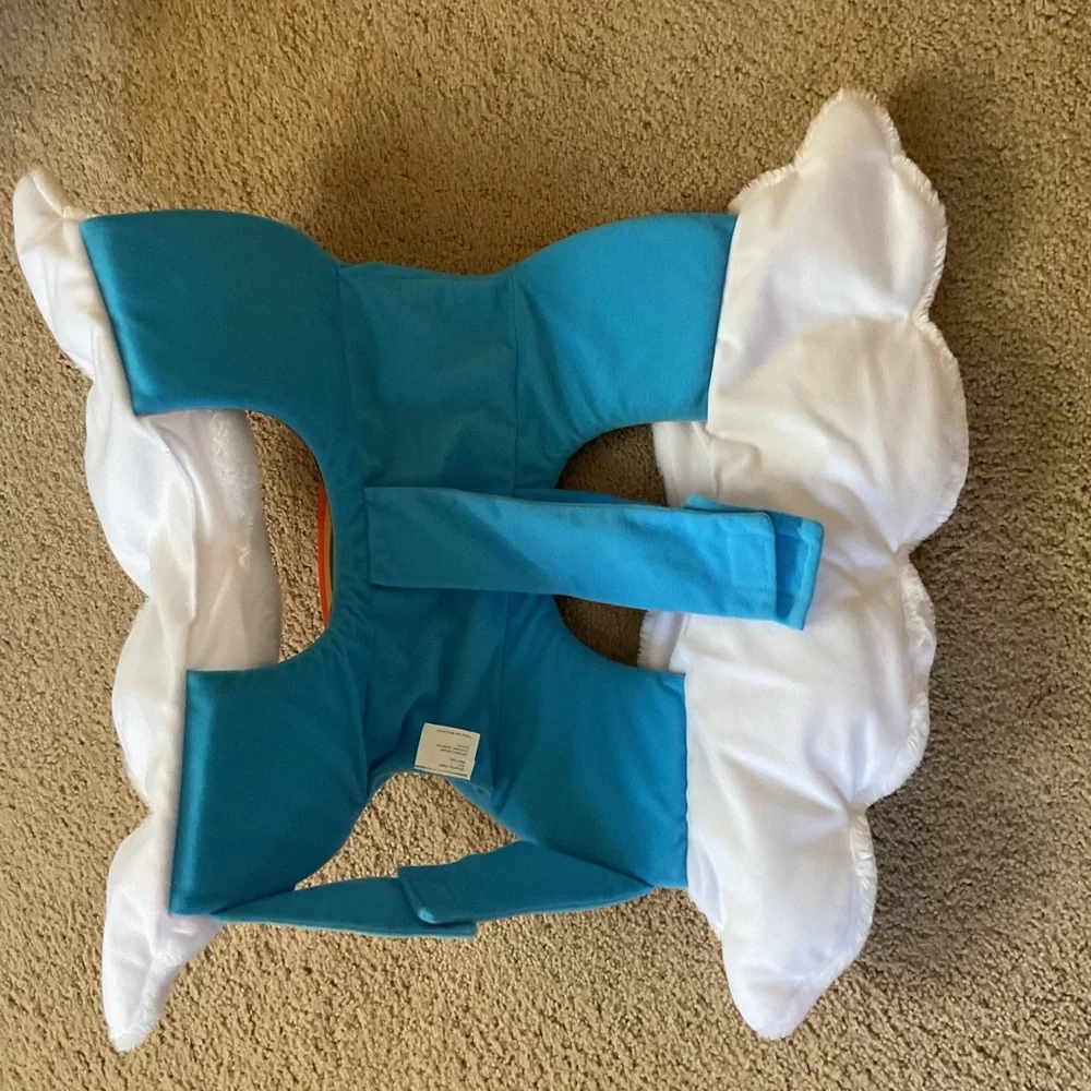 Size LARGE Rainbow with Soft Fluffy Clouds Dog Costume